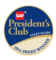 Bachman’s Roofing Receives GAF’s Prestigious 2014 President’s Club Award