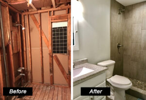 before after bathroom