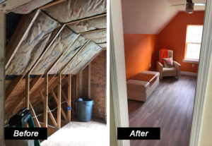 before after attic
