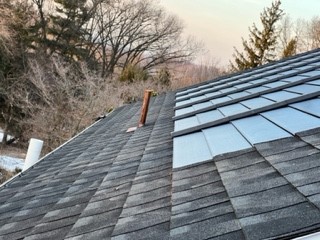solar panels on the roof